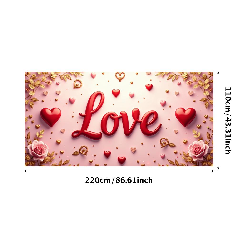 Pink Banner Prop Cherry For Festive Valentine's Indoor