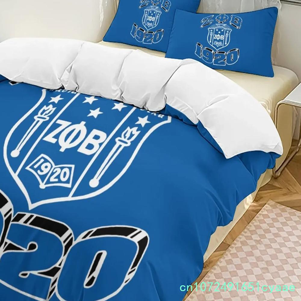 Zeta Phi Beta ZPB Společenství Ložní Souprava Kluci Dívky Jednolůžko Královská Velikost Povlak na Peřinu Povlak na Polštář Postel Děti Dospělí Domácí Textil