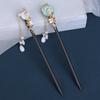 Hanfu Women Chinese Style Tassel Flower Hairpins Wooden Hair Fork Hair Sticks Hair Accessories