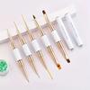 5Pcs Dual End Nail Art Pen Brushes Double-Ended Nail Art Brushes For Long Lines,  Professional Nail Tools