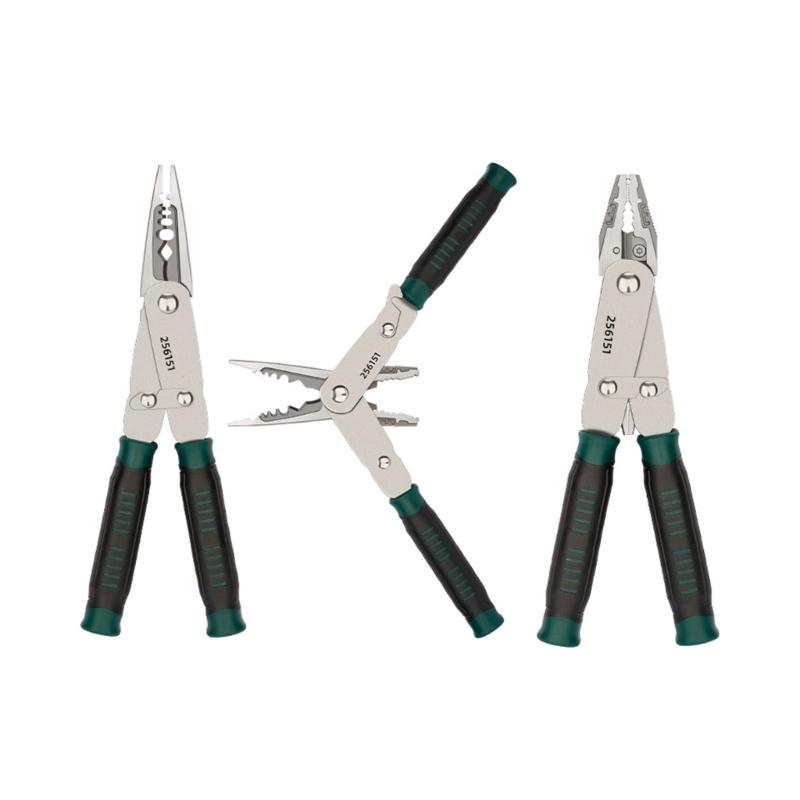 Ergonomic Slip Resistant Grip Adjustable Jaw Pliers 0.5-6mm² Suitable For Wire Stripping Cutting And Cable Maintenance