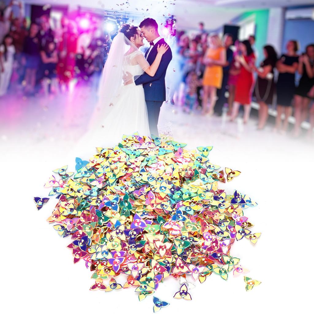 Konfetti Blütenform Glitzer Pailletten Farbe Party Hochzeit Streusel Teil Dekoration Zubehör