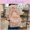 Large Capacity Girls Backpack With Butterfly Bow For School And Daily Use