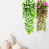 168 Flowers and 12 Forks Artificial Violet Hanging Flower Vines Wall Decor Plants Garland for Wedding Home Garden Decoration