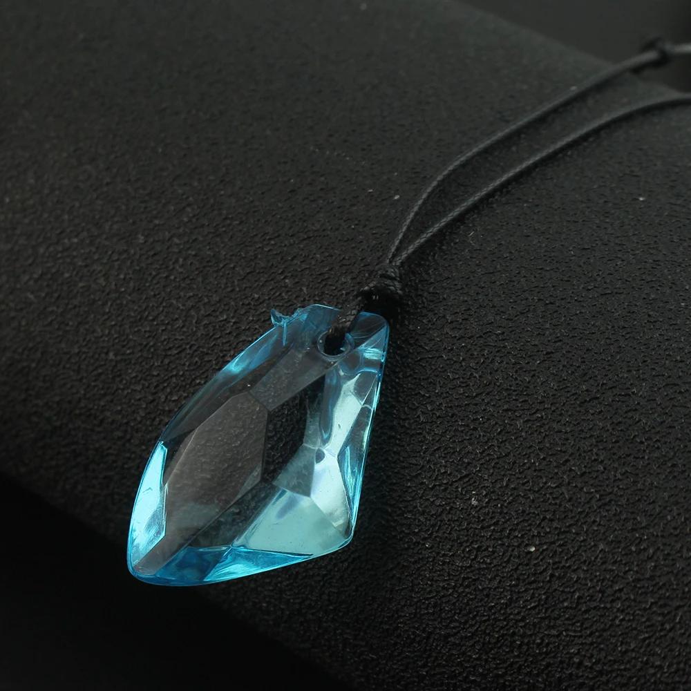 Collana H2O Serie TV Classica Ciondolo in Resina Moda Pietra di Luna Basta Aggiungere Acqua Pietra Blu Gioielli Mako Sirena Regalo Film