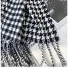 Qiandongge Scarf Women's Autumn and Winter New Double-sided Imitation Cashmere Plaid Shawl Warm and Thickened Scarf