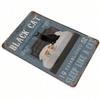 Metal Wall Art Vintage Black Cat Interior Picture for Bedroom