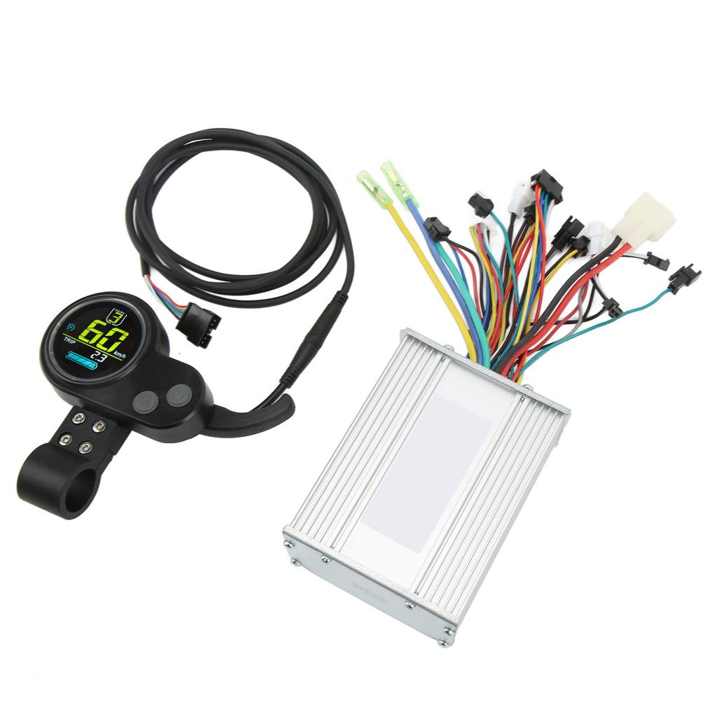 Kit de contrôleur de trottinette électrique 450W Affichage LCD couleur rond avec accélérateur au pouce Contrôleur de trottinette électrique pour