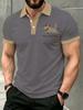 Men'S Outdoor Polo Shirt, Multi-Size Available, Puppy Print Fashionable And Comfortable Top for Hiking And Casual Wear, Versatile Casual Wear