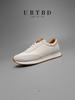 European Luxury Men's Genuine Leather Casual White Shoes - Trendy Summer Forrest Gump Style