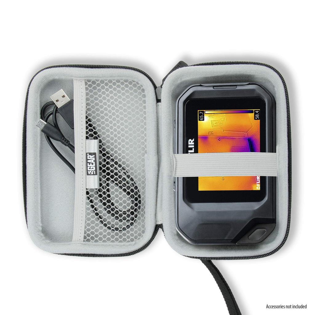 USA Gear Hard Protective Thermal Image Carrying Case Compatible with FLIR FLIR FLIR Seek FastFrame PerfectPrime IR005 and Other Thermal Imagers Black