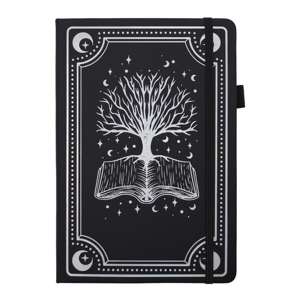 A5 Tarot Style Notebook with Laser Silver Lined Pages