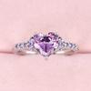 Love Ring for Women - Fashionable Wedding Elegant Heart-shaped Ring - Bride's Proposal Ring
