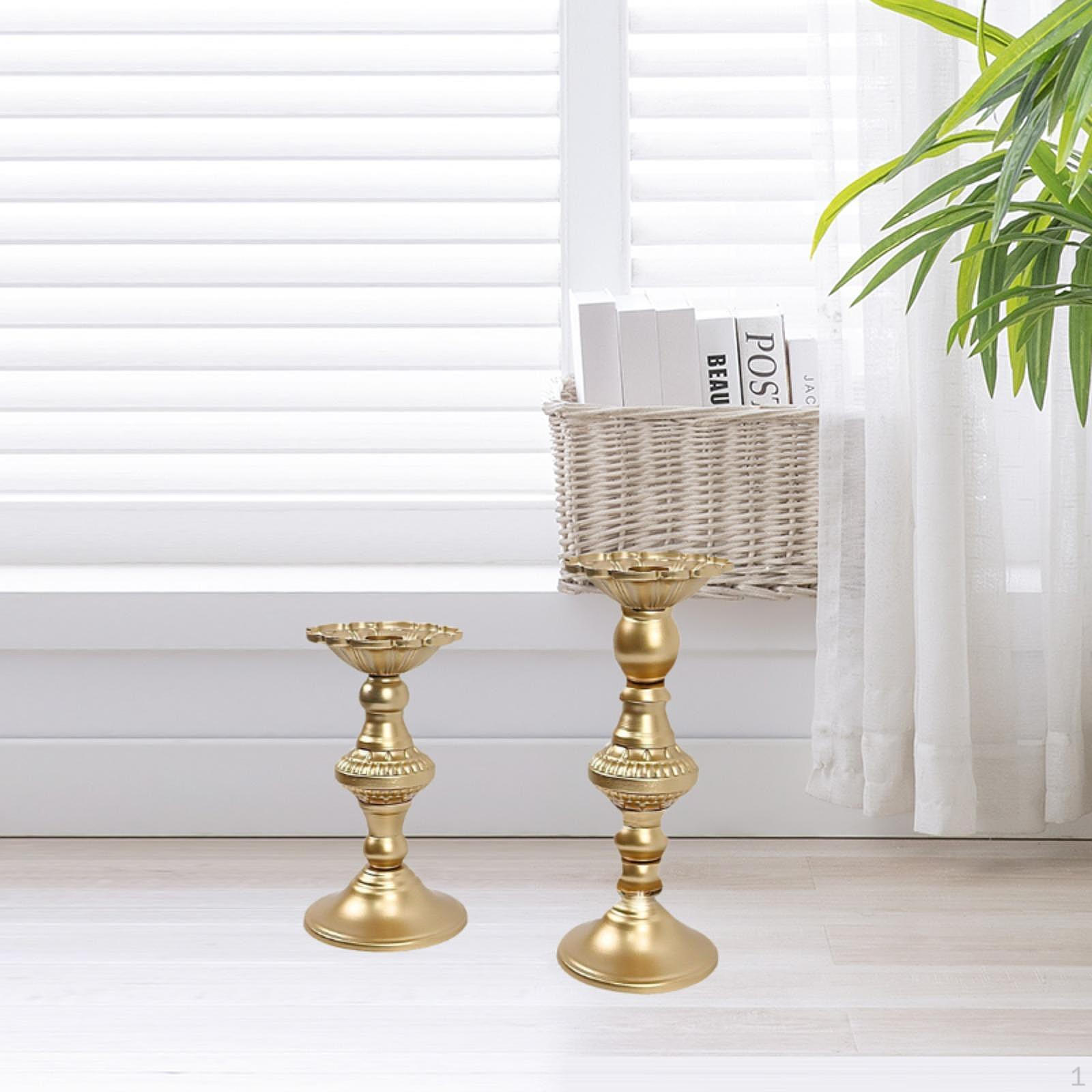 

2 шт. Залізні канделябри для конусних свічок, свічники, дім, кухня, книжкова полиця золотистий