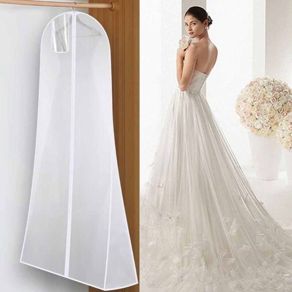 Long Anti-Dust Breathable Garment Bags with Zip Wedding Dust Cover for Wedding Dresses