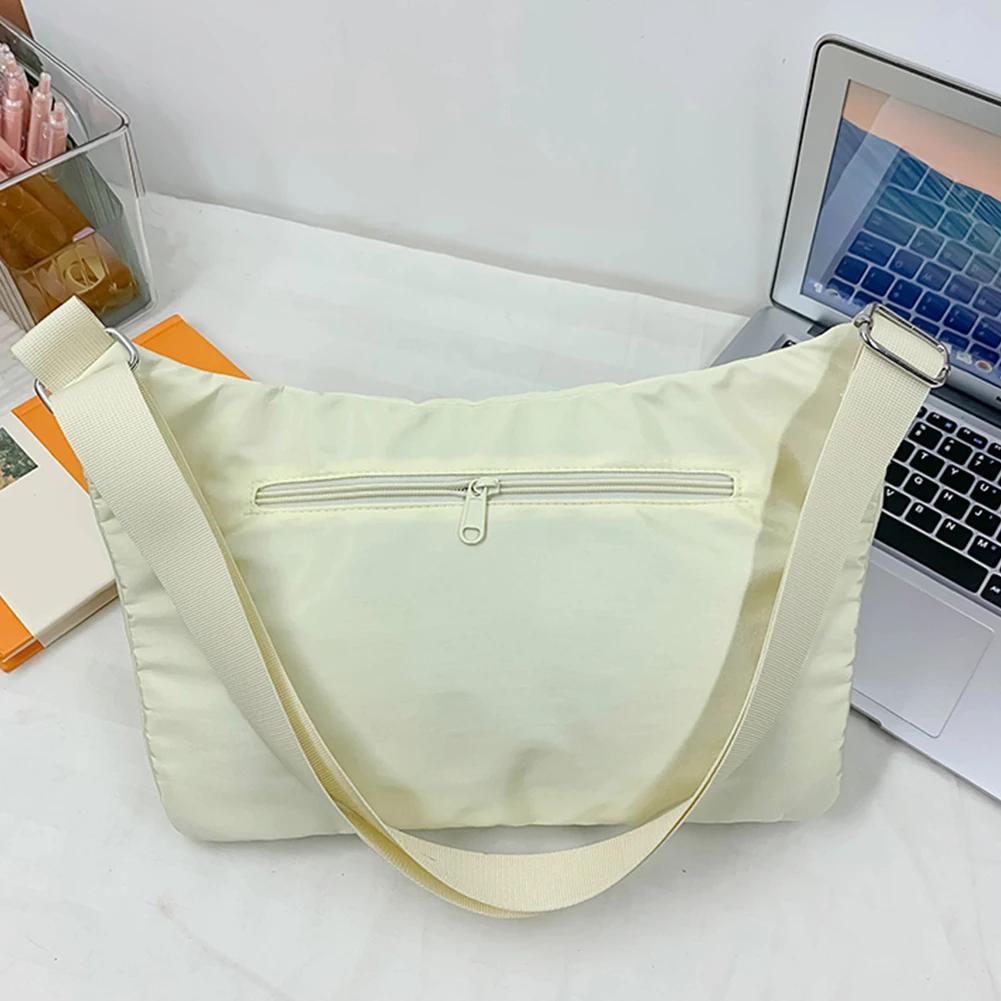 

Nylon Shoulder Bag Men Women Messenger Bag Zipper Large Capacity Waterproof Lightweight Fashion Outdoor Fanny Pack