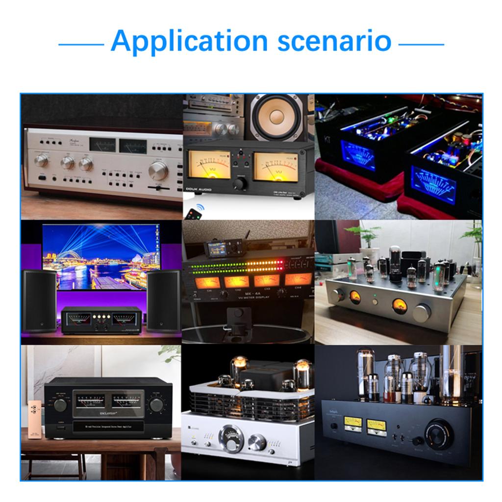 VU Meter Yellow Backlight High Accuracy Power Amplifier Meter Audio Level Meter DB Level Header DC500uA Square Meter