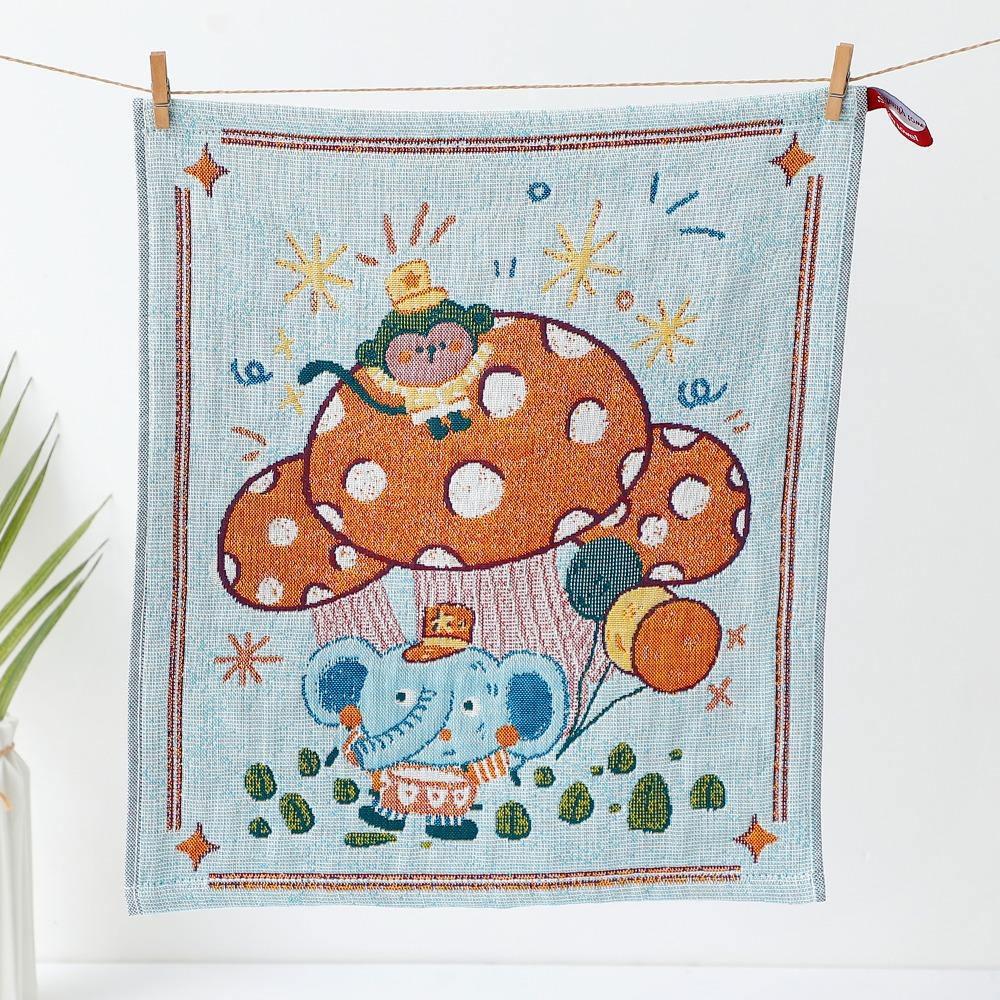 34x40cm Large Hand Towel 4 Layer Cotton Gauze Quick Dry Pure Cotton Dish Cloth Cartoon Decorative Handkerchief Towel