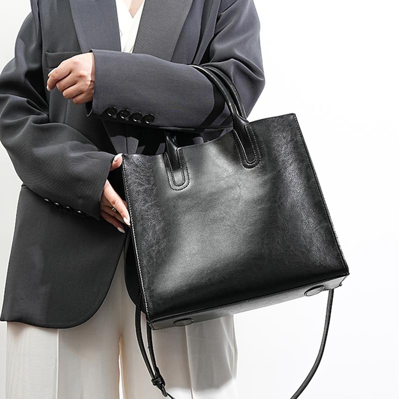 Borse a TOTE Grandi in Vera Pelle da Donna Designer di Tendenza Borsa Shopper da Lavoro Commuter da Spalla per Donna