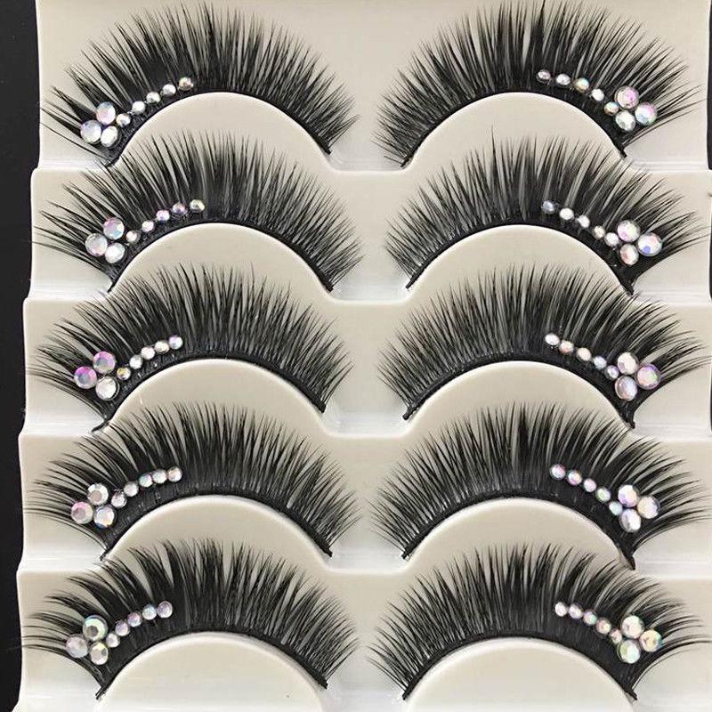 Buy Pairs 3D Cross Thick Long False Eyelashes Stage Makeup Fake Eye ...