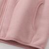 New Autumn and Winter Pink Fleece-Lined Windproof Jacket for Boys and Girls with Stand Collar, Warm and Comfortable Outerwear