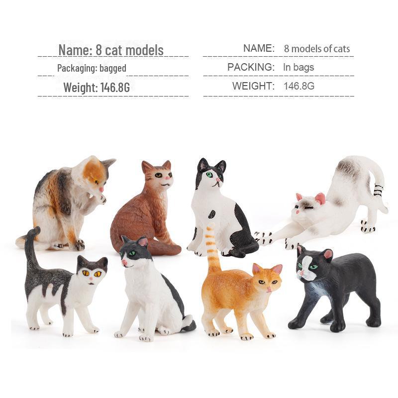 Seashell Cat Figurine: Realistic Kitten Toy Model