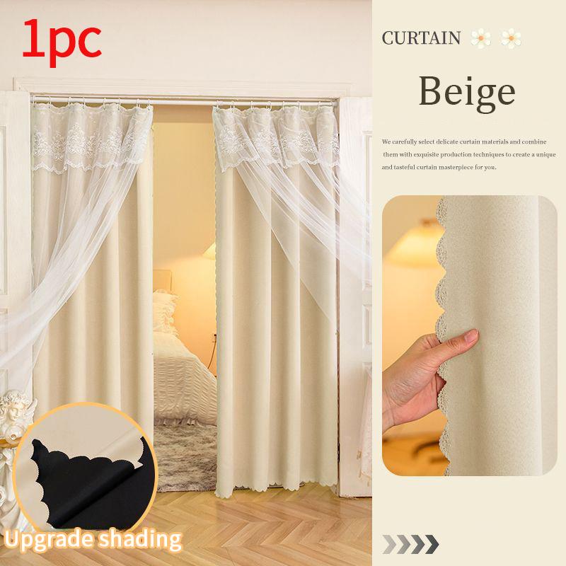 

1/2pcs Double Layer Curtains Gauze Window Curtain Blackout Curtain Decorative Living Room Bedroom Curtain Cortinas Para Ventanas 90x100cm