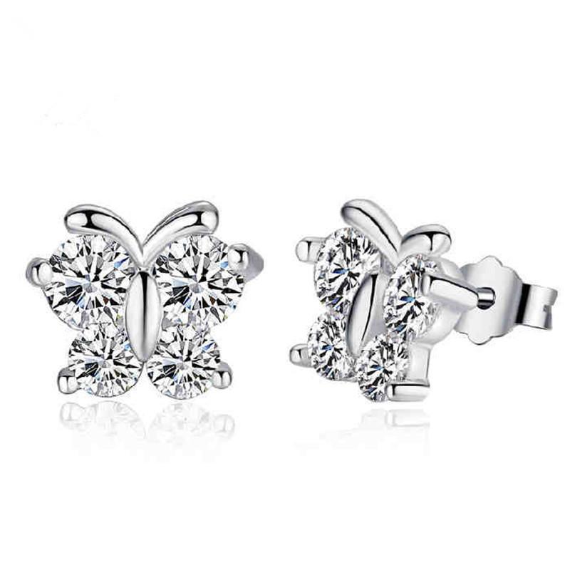 925 Sterling Silver New Zircon Earrings for Women High Quality Exquisite Student Girlfriend Fashion  Jewelry Accessories Gift