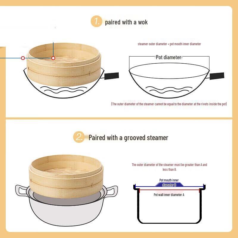 Traditional Bamboo Steamer Set