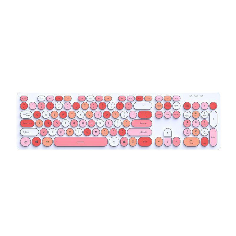 Silent Wired Chocolate Keyboard and Mouse Set for Laptops - Membrane Office Design for Girls
