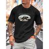 European Sizes Outdoor Retro Totem Style  Printed Men'S T-Shirt | Summer Breathable Short-Sleeve, Regular-Fit Daily Casual Machine-Washable