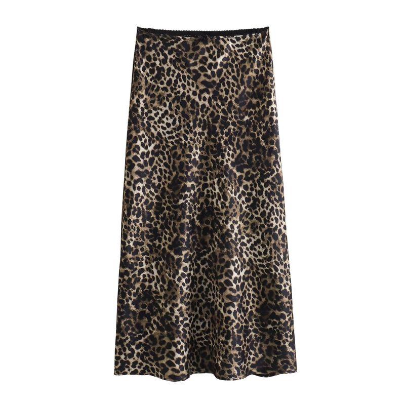 

Kaslead Fashion Wind Animal Pattern Printed Skirt Leopard print M