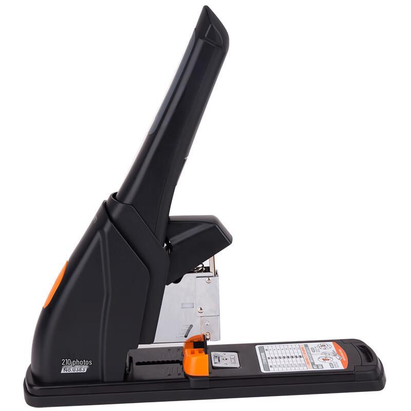Deli 0383 Wytrzymały, oszczędzający wysiłek zszywacz biurowy wtyczka CN (adapter w zestawie)