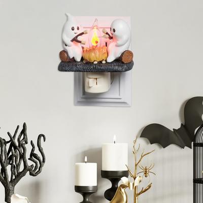 Geister-Lagerfeuer, flackerndes Nachtlicht, Halloween, 3D-Cartoon-Geist, LED, gefälschte Lagerfeuerlampe, Home-Office-Dekoration, Kinder, Freunde, Familie, Festival-Geschenk