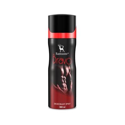 Ramsons - BRAVO Dezodorant w sprayu |200 ML | Perfumy do ciała dla mężczyzn | TN - Bergamotka, Cytryna, Lawenda | MN - Jaśmin, Konwalia | BN - Bursztyn, Cedr