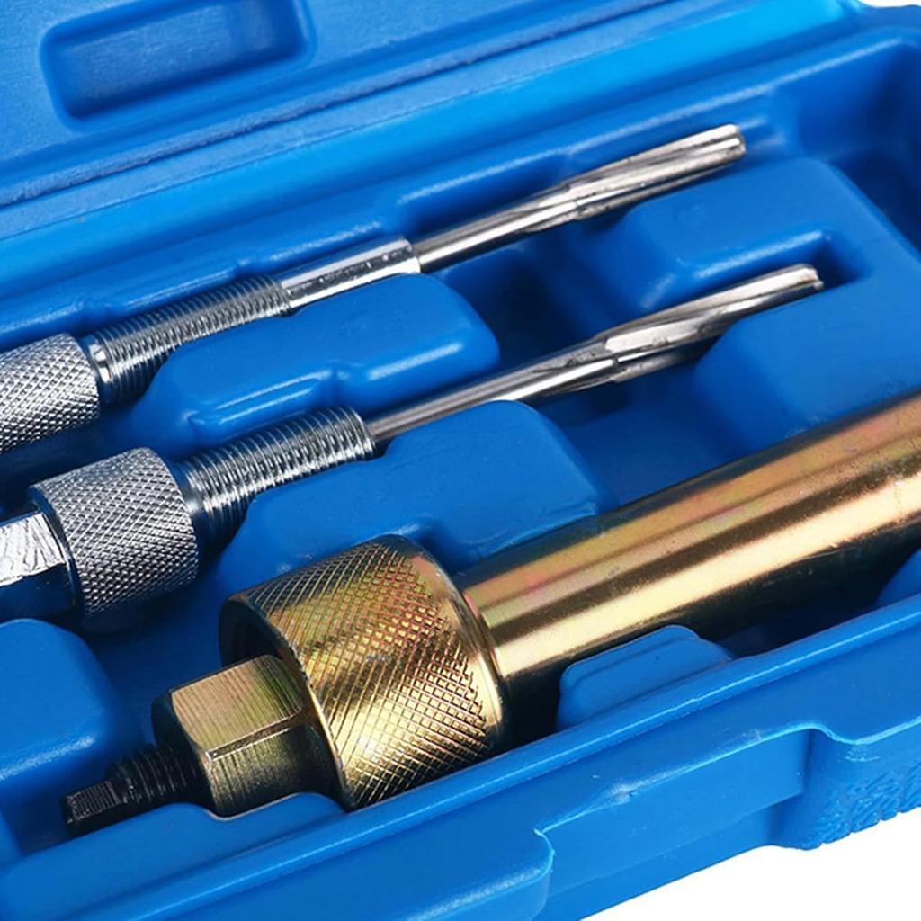 Glow Plug Puller Reamer Set, Glow Plug Removal Tool, Glow Plug Extractor Puller & Reamer Removal Tool Kit Accessory Replacement for Vehicles
