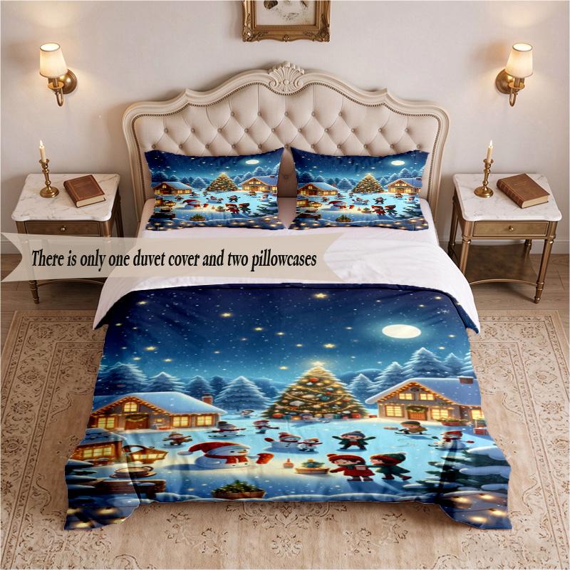 Marry Christmas (28) Bedding Set 3 Pieces Includes 1 Duvet Cover And 2 Pillowcases Soft Bed Decor Gift
