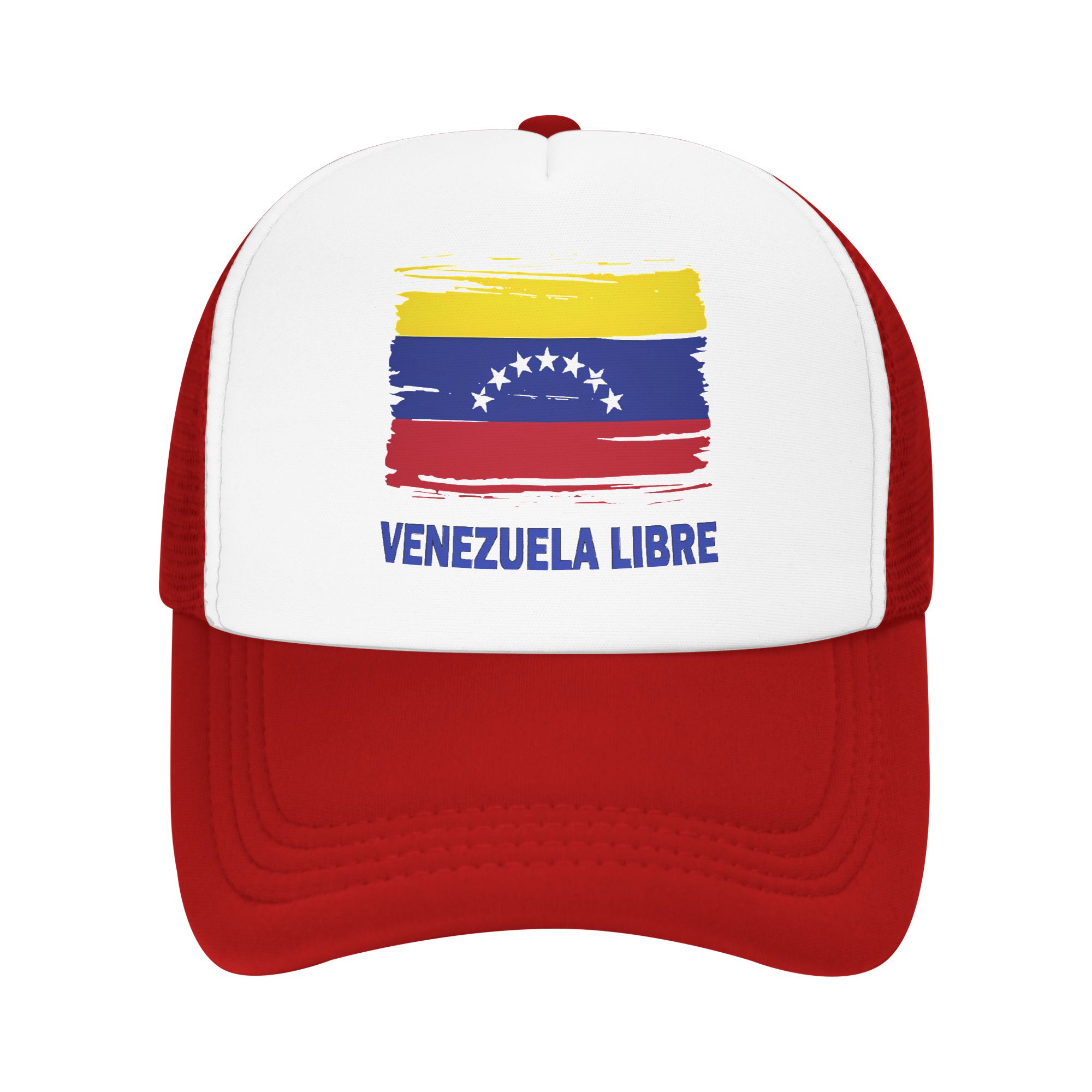 Venezuela Libre Star Flag Trucker Hats Unisex Women Venezuelan Hats Trucker Hat Sun Hats Adjustable Mesh Baseball Caps Summer One Size