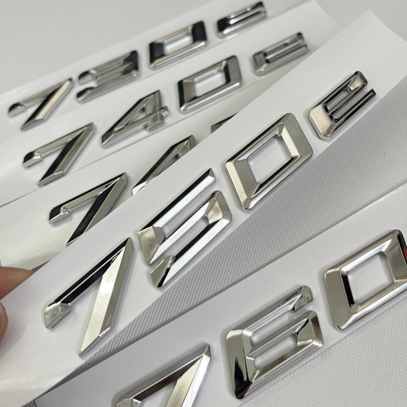 Car Trunk Words Letters Logo Badge Emblem Decals Sticker For BMW 7 Series 730e 740e 745e 750e 760e F01 F02 G11 G12 car seicker B1