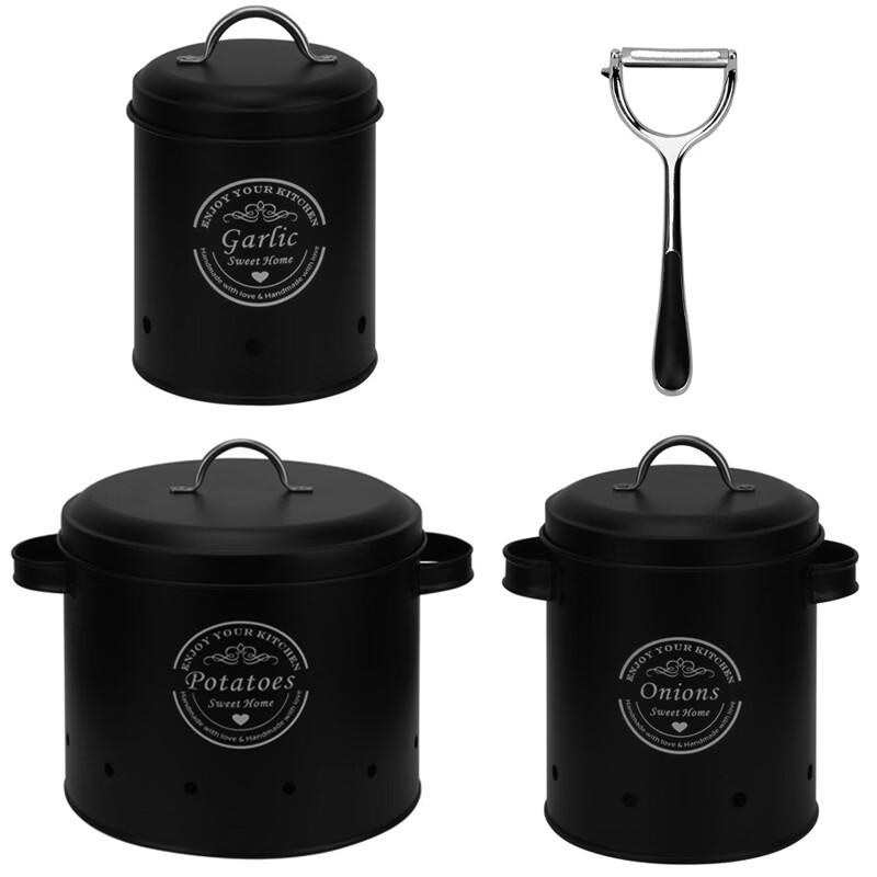 Carbon Steel Kitchen Storage Set with Peelers