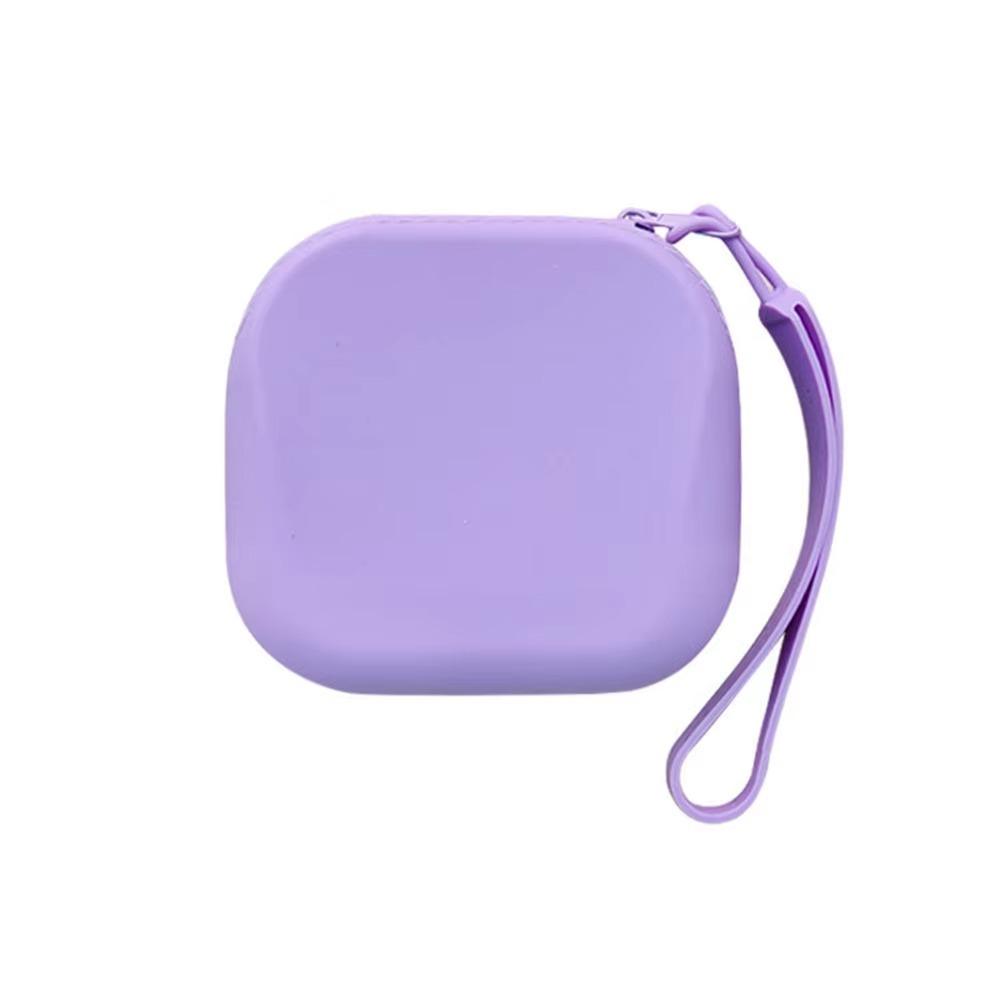 

Simple Silicone Cosmetic Bag With Wrist Strap Waterproof Storage Bag Dustproof Zipper Toiletry Bag Outdoor