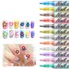 Nail Pen  Painting And Outlining Pen  0.7mm Nail DIY Quick-drying Pen  Colorful Painting And Outlining Nail Pen 30ML