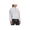 Under Armour Solid Print Woven Hooded Jacket Women Outerwear White 1377550-100