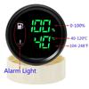 0-190Ohm Fuel Level Gauge+Water Temperature Meter with Alarm Digital 52MM Dual Gauge Oil Tank Float Sensor 100~600MM Car Custom