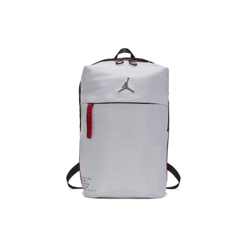 Jordan Polyester Computer Basketball Bag Backpack Regular Unisex White Gray Jordan 9A0164-001