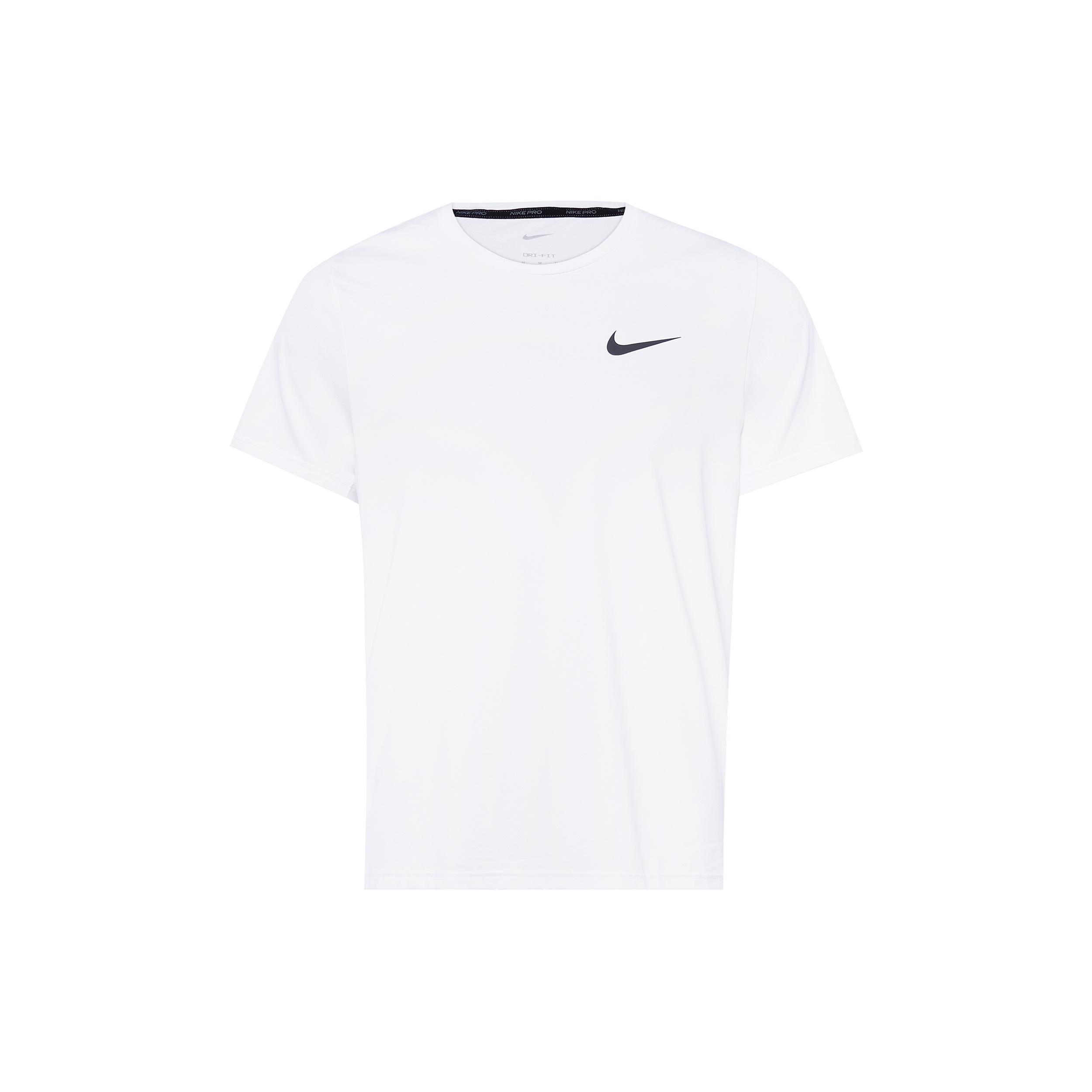 Nike Pro Dri-FIT Sports Training Quick-dry Crewneck Short Sleeve Men s White CZ1182-100 L