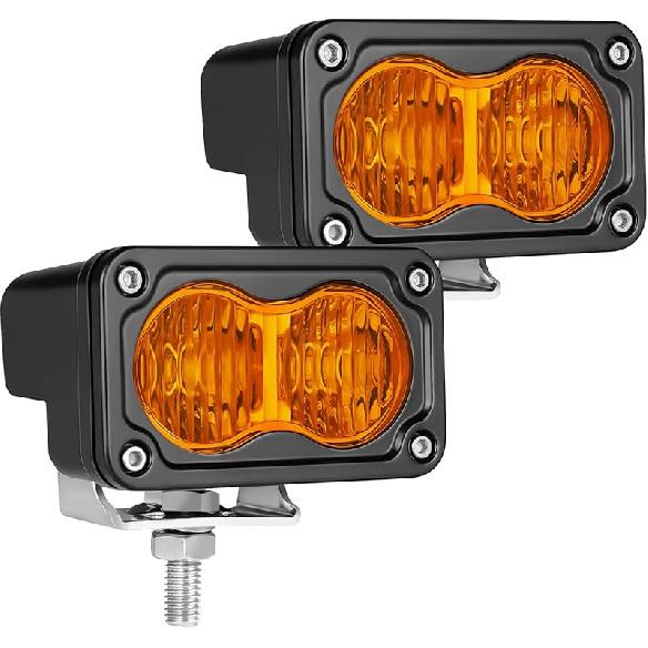 3 Inch Driving Lights 2Pcs 40W LED Pod Light Off Road Spot Light Bar Super Bright Work Flood Light Cube Combo LED Bumper Lights Fog Light For Truck
