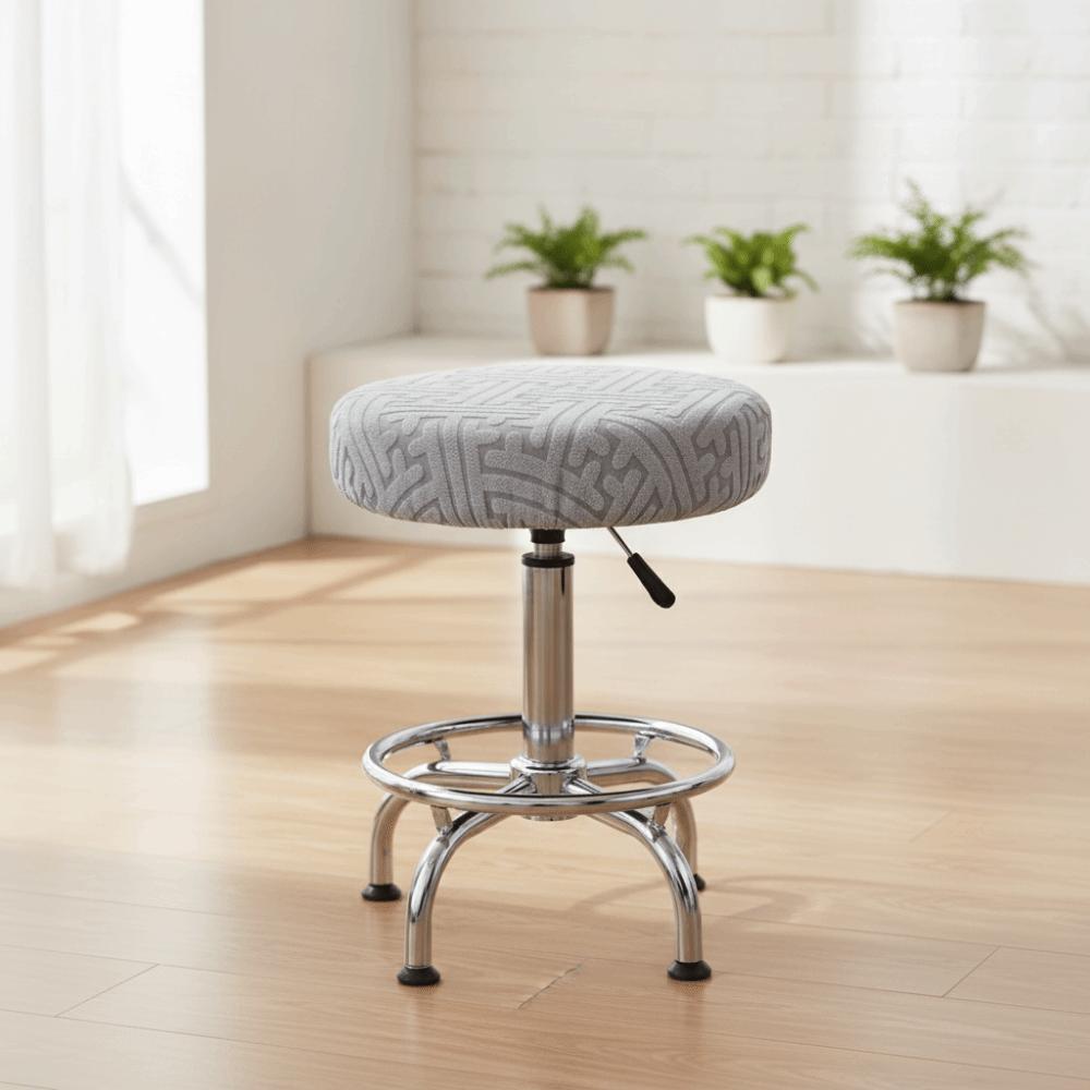 Easy Care Stretchable Bar Round Stool Cover Breathable Soft Seat Protector Elastic Skin-Friendly Chair Slipcover Home Use
