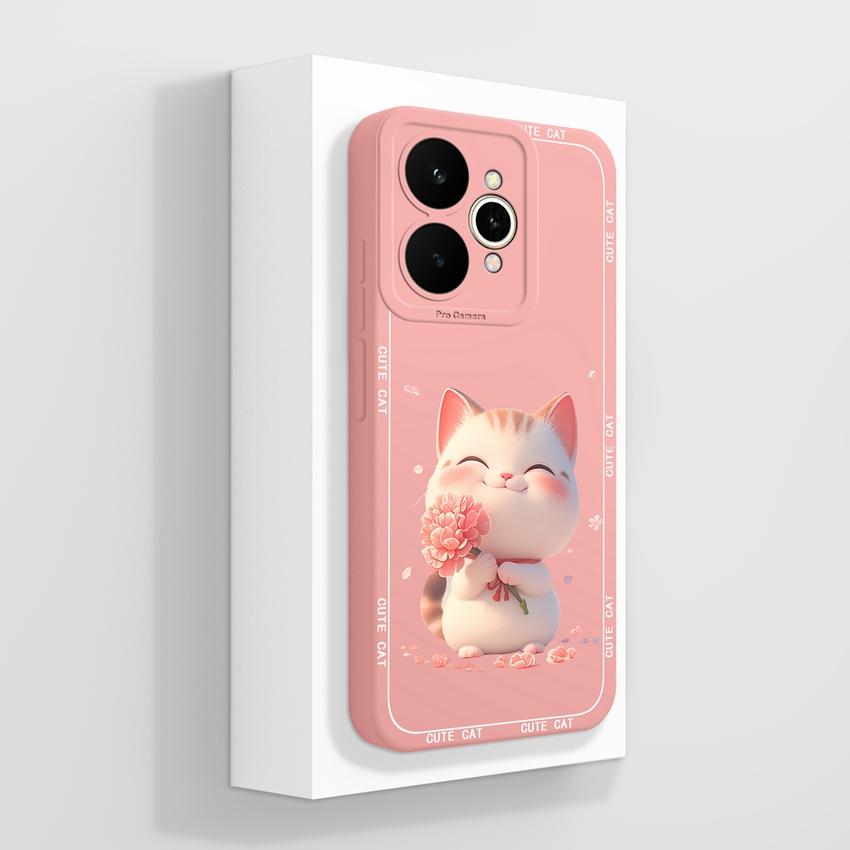 For Oppo Realme 15 C71 C65 C53 C51 A5 A5x Reno11 14 Pro Phone Case Beautiful Golden Lotus Pattern Dustproof Durable Shell For Oppo Silicone Soft Cover