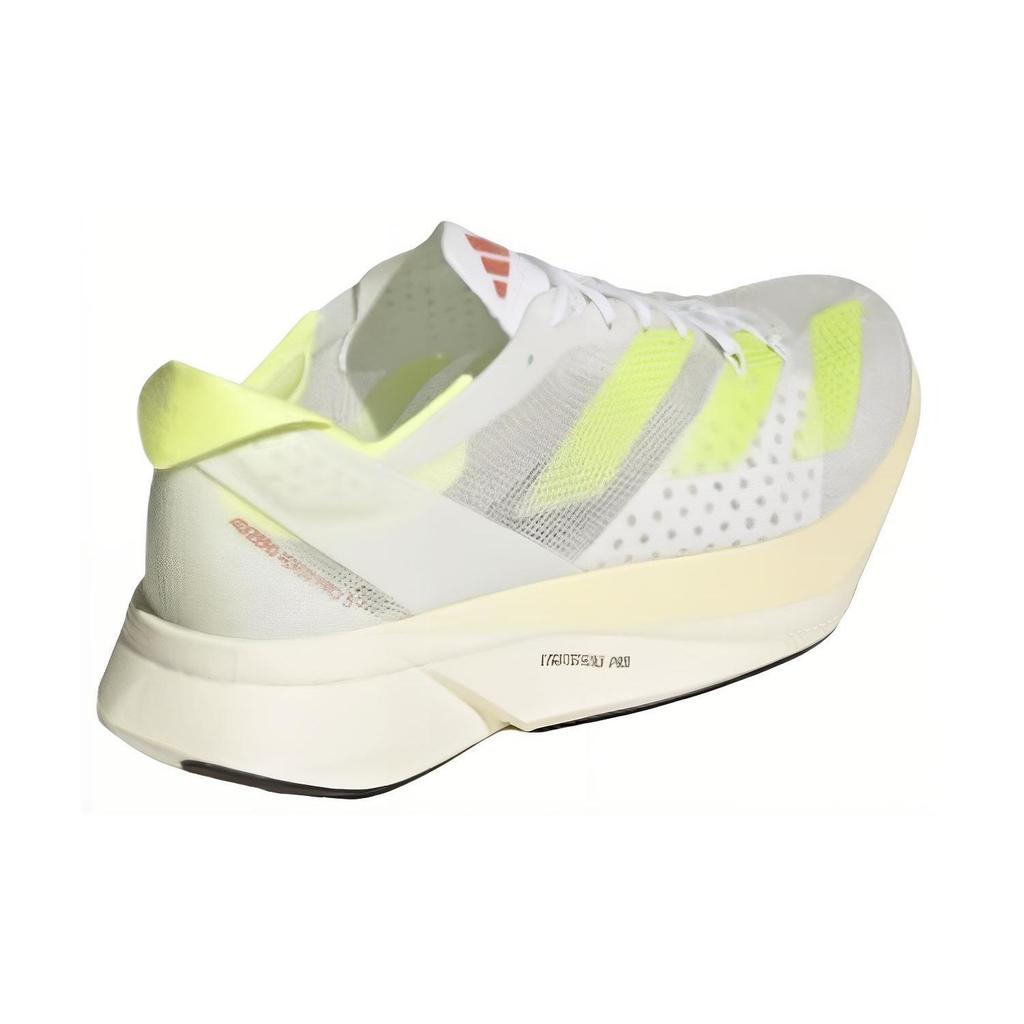 Adidas Adizero Adios Pro 3 Comfortable Versatile Responsive Low-Top Carbon Plate Marathon Running Shoes Unisex Sneakers White Fluorescent-Green IH2524